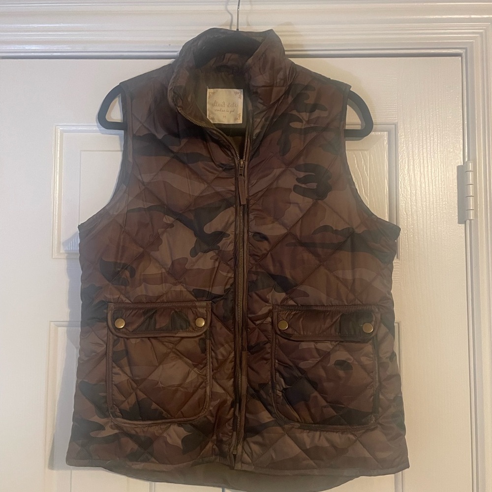 Altar'd State Brown Quilted Vest